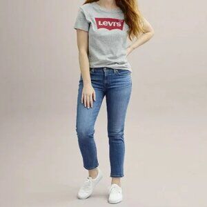 Levi's 5 Pocket Mid-Rise Stretch Denim Boyfriend Jeans